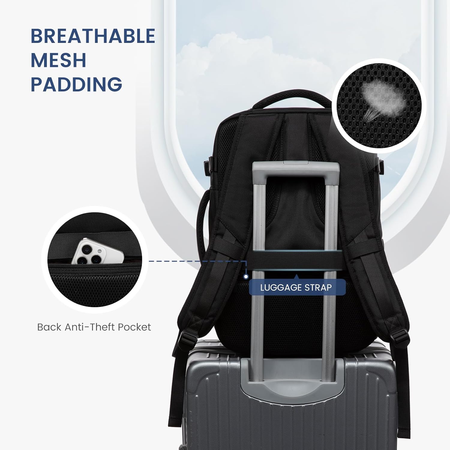 Travel Laptop Backpack, 35L 45L - Image 8