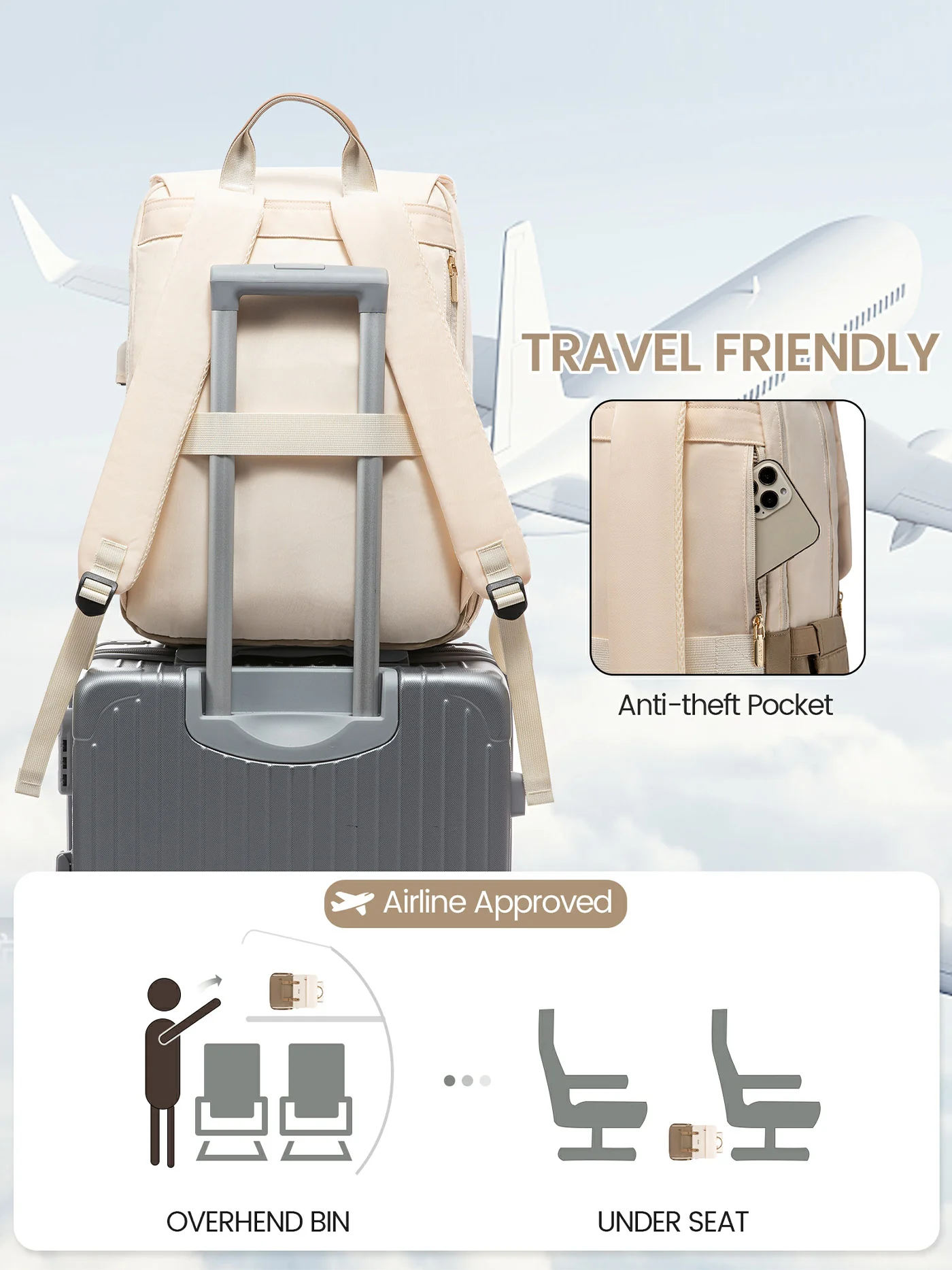 Travel Laptop Backpack, 15.6" 17" - Image 6