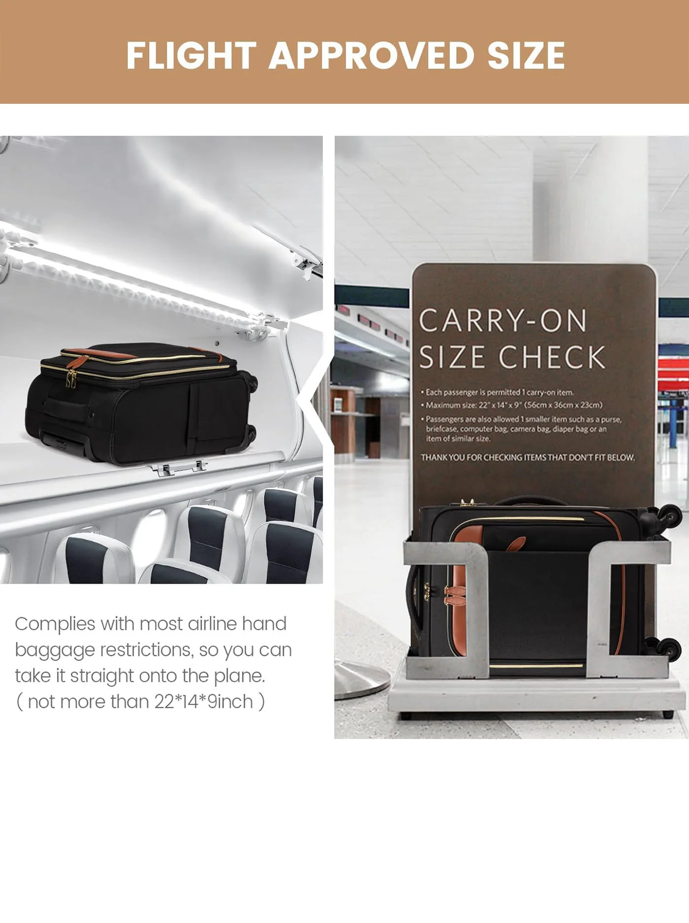 4Pcs Travel Suitcases 20 Inch(US ONLY) - Image 6