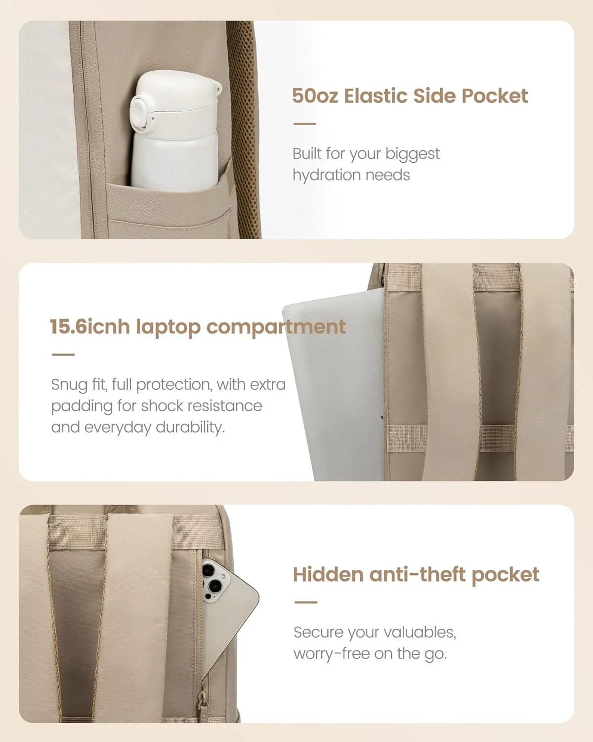 Versatile Stylish Travel Backpack, 45L - Image 10
