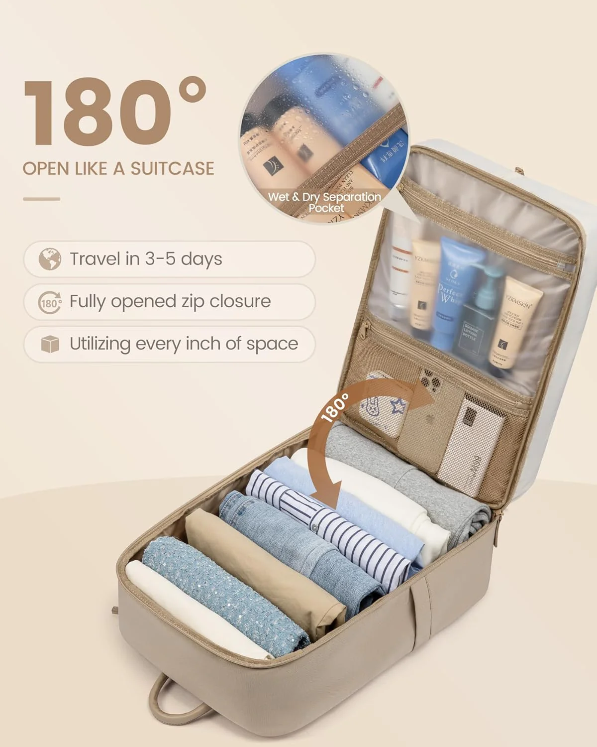 Versatile Stylish Travel Backpack, 45L - Image 9
