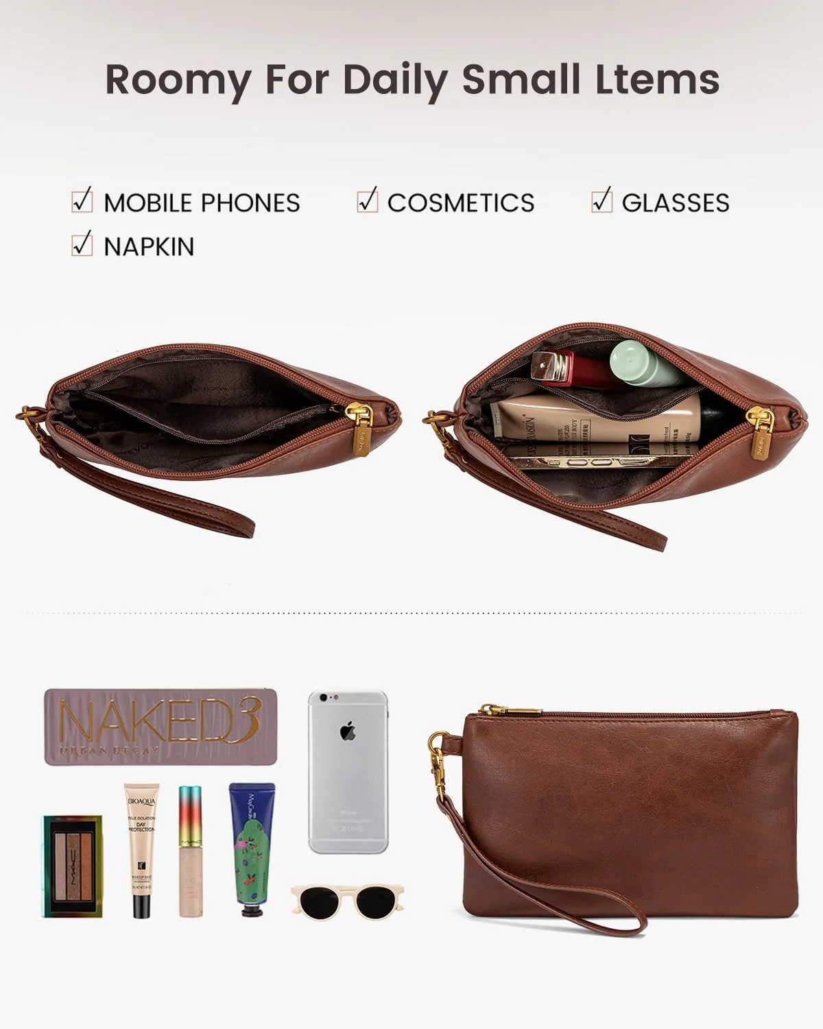 2Pcs Vintage Leather Laptop Bag, 15.6" 17.3" - Image 7