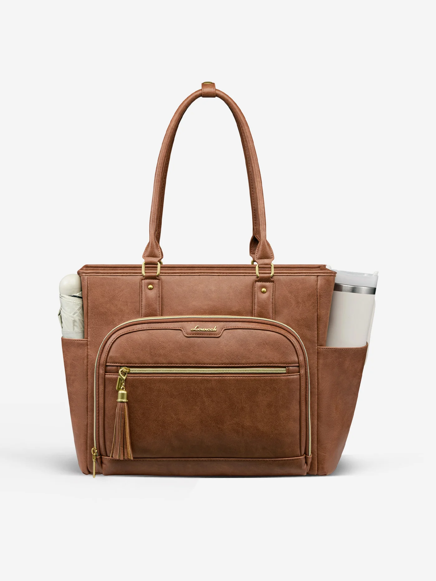 Vintage Leather Laptop Tote Bag 15.6" 17.3"
