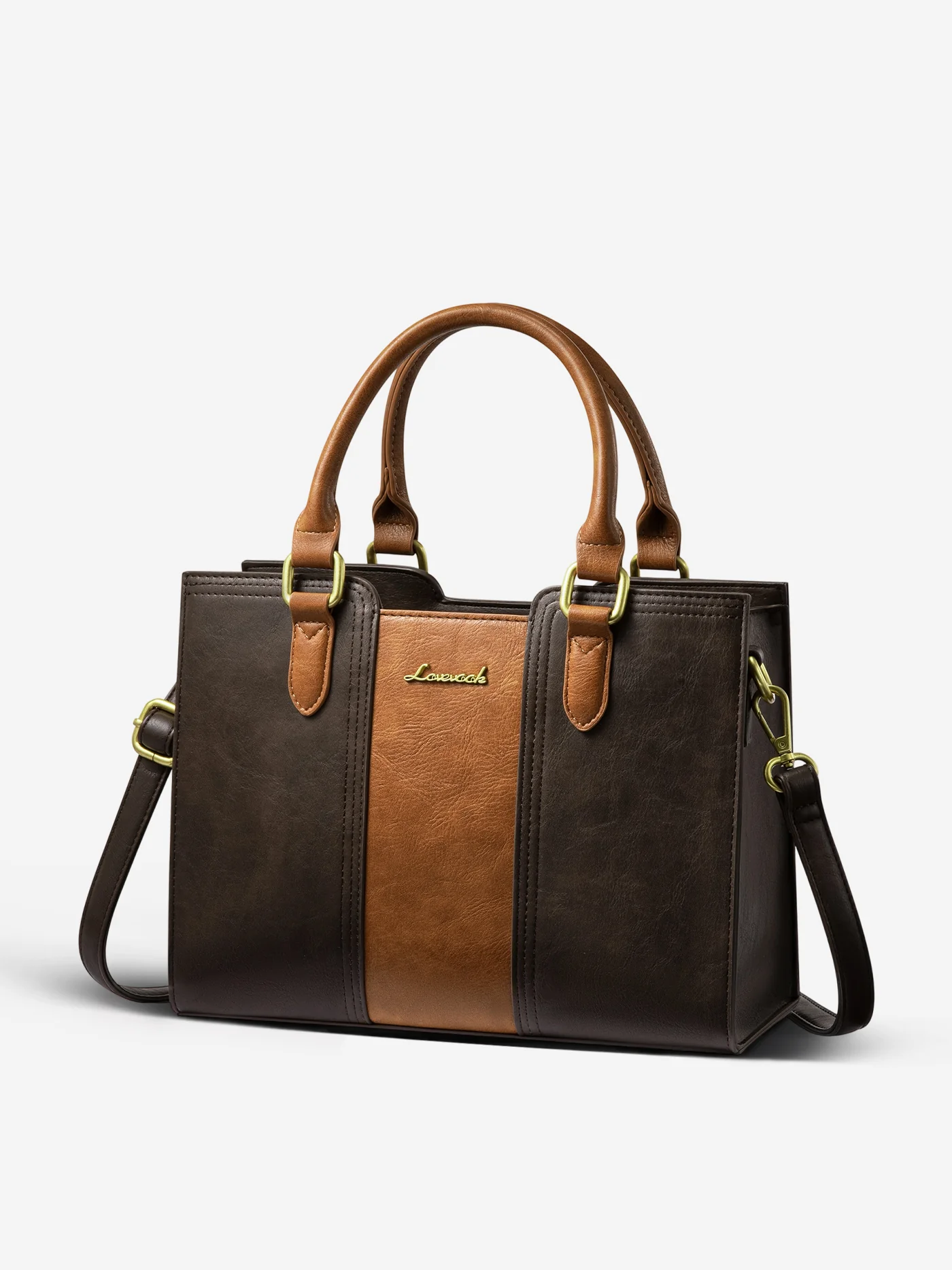 Vintage Leather Shoulder Handbag 11" 12.6" - Image 10
