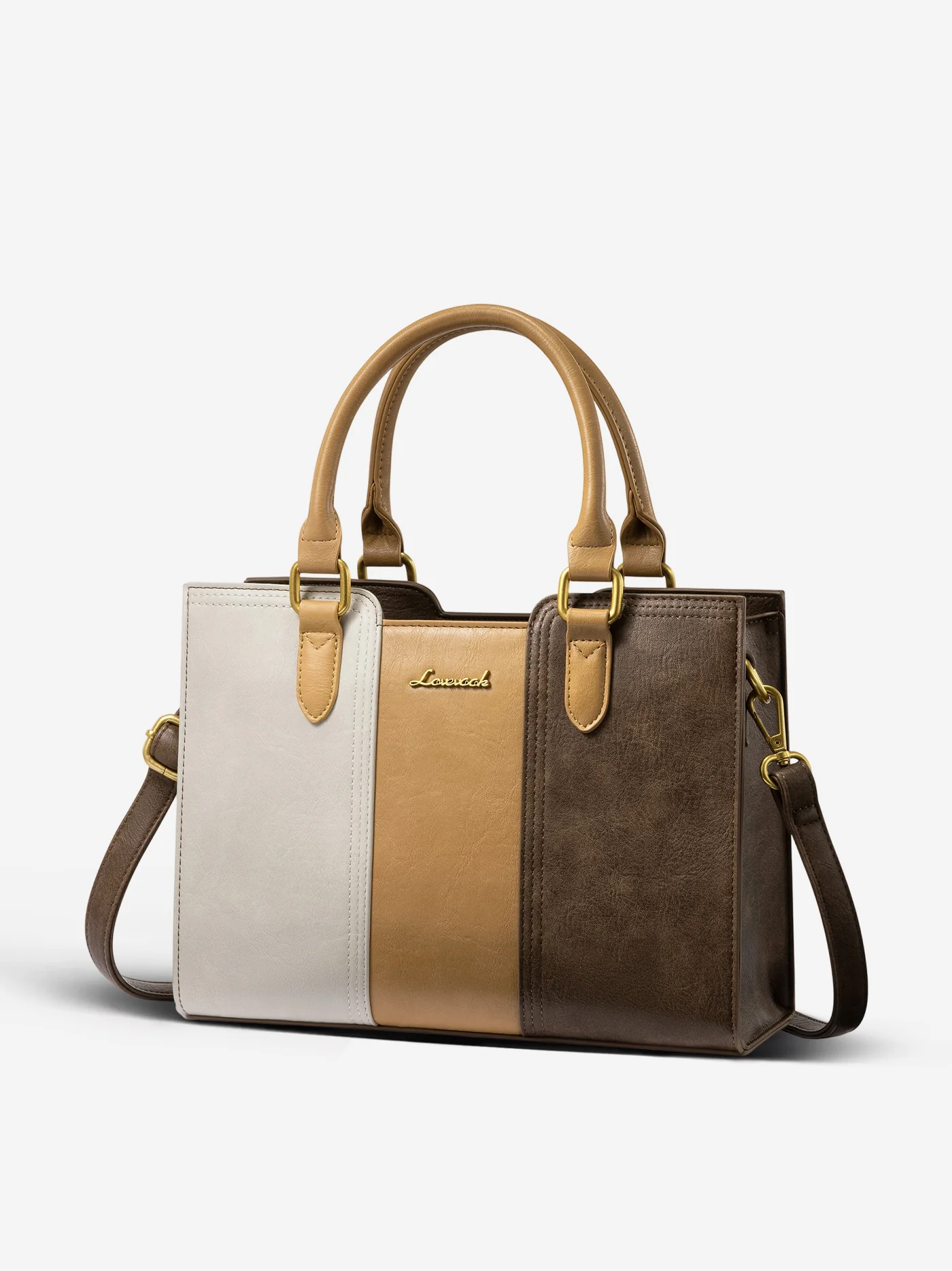 Vintage Leather Shoulder Handbag 11" 12.6" - Image 11