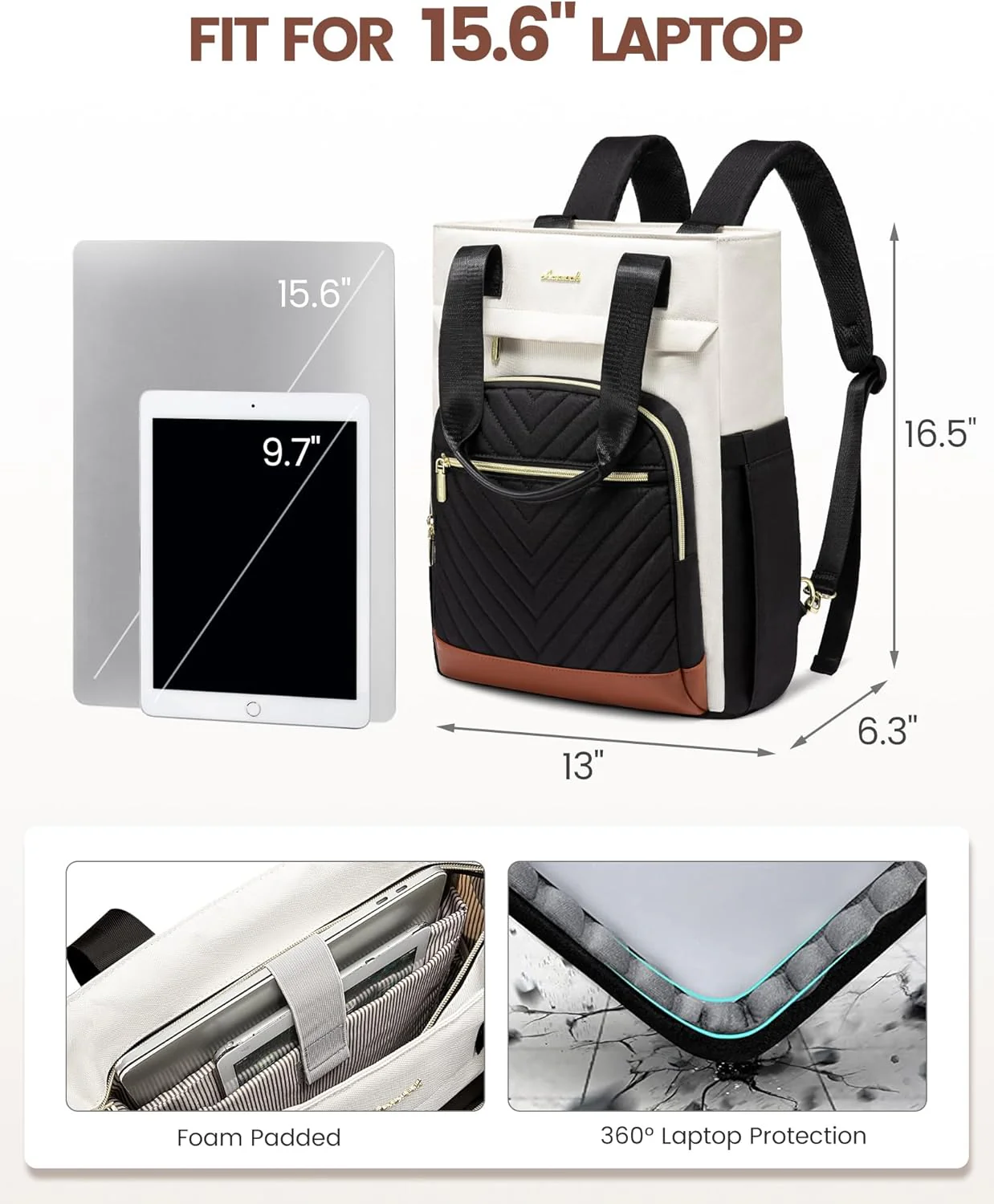 Wide Open Laptop Backpack, 15.6" 17.3" - Image 4